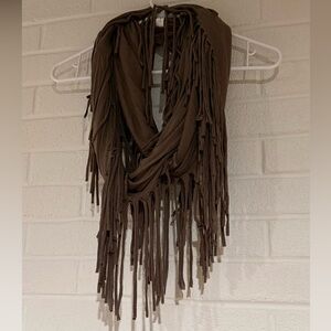 Fringed Brown Scarf